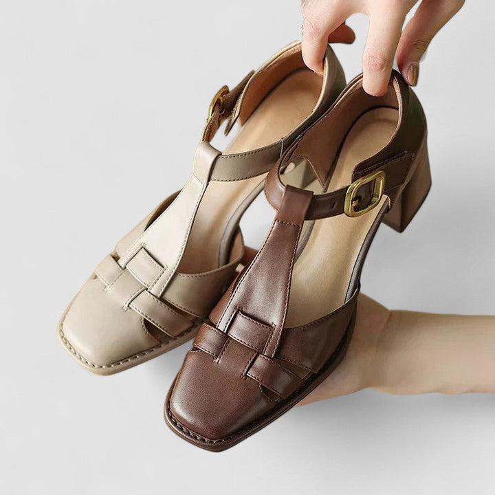 Elyxiana | Orthopaedic Heeled Shoes with T-Strap