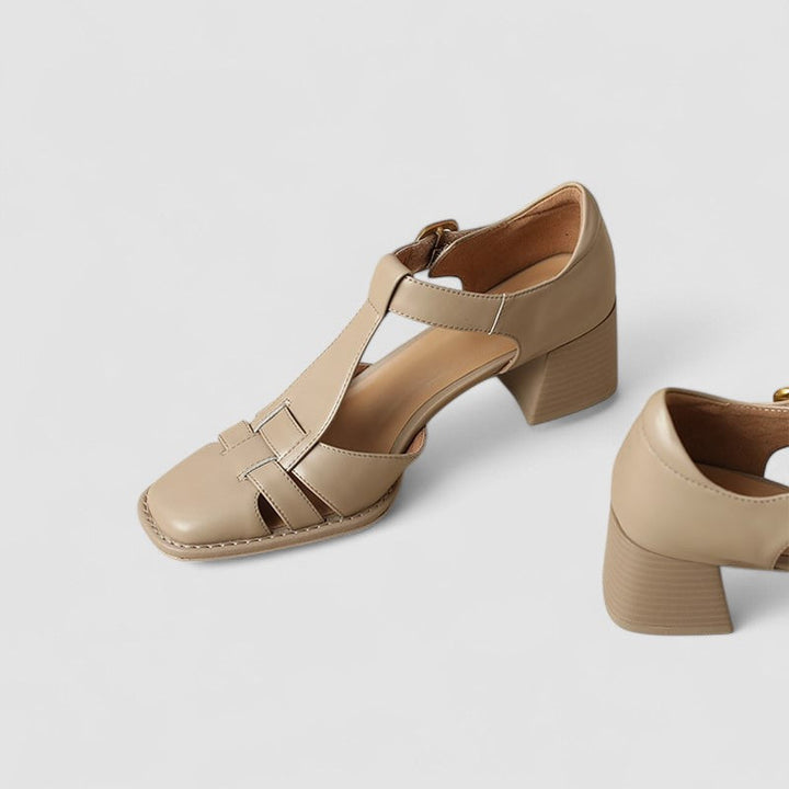 Elyxiana | Orthopaedic Heeled Shoes with T-Strap