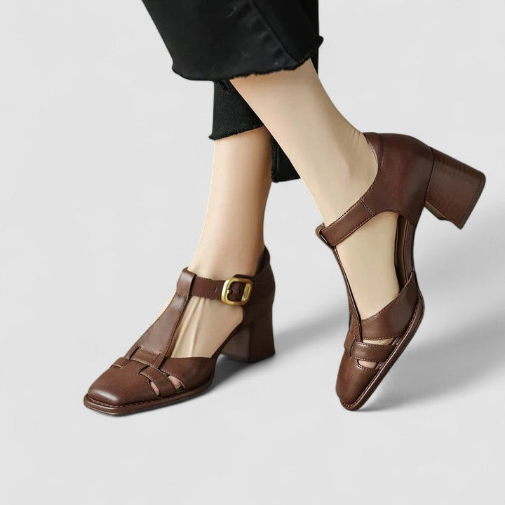 Elyxiana | Orthopaedic Heeled Shoes with T-Strap