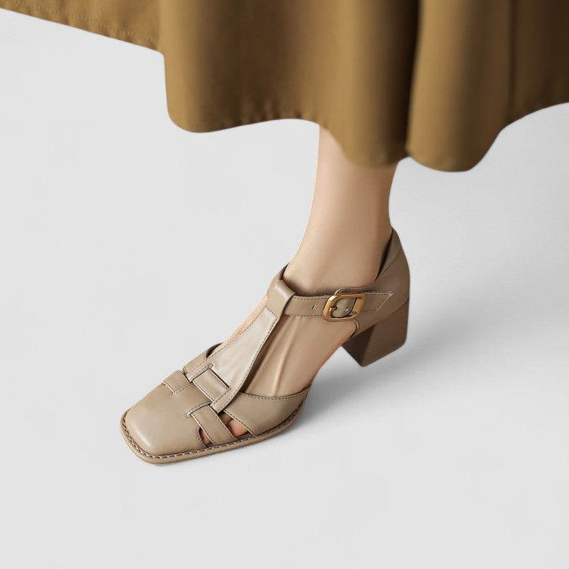 Elyxiana | Orthopaedic Heeled Shoes with T-Strap