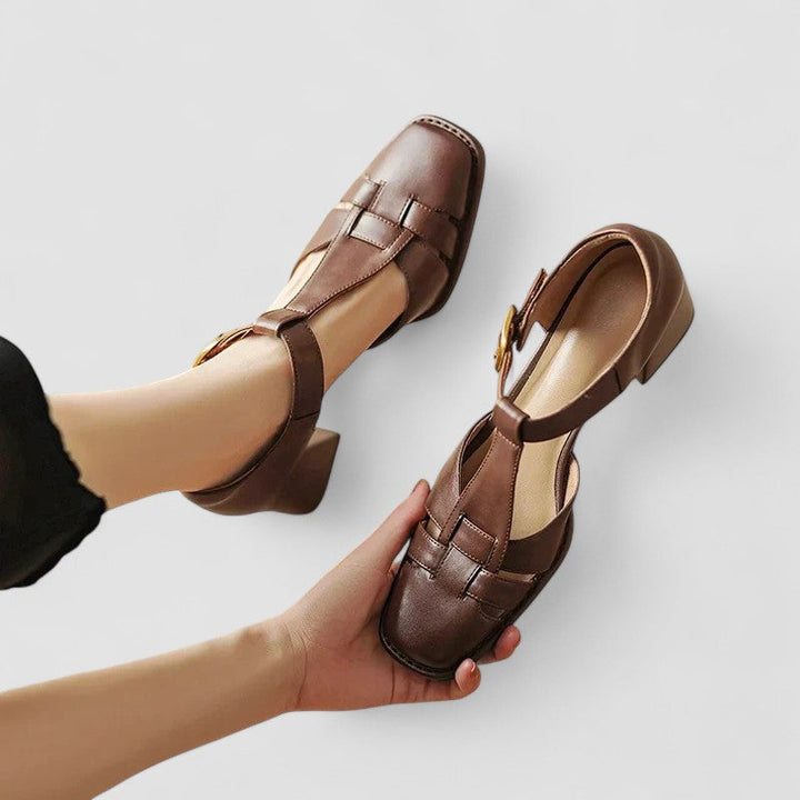 Elyxiana | Orthopaedic Heeled Shoes with T-Strap