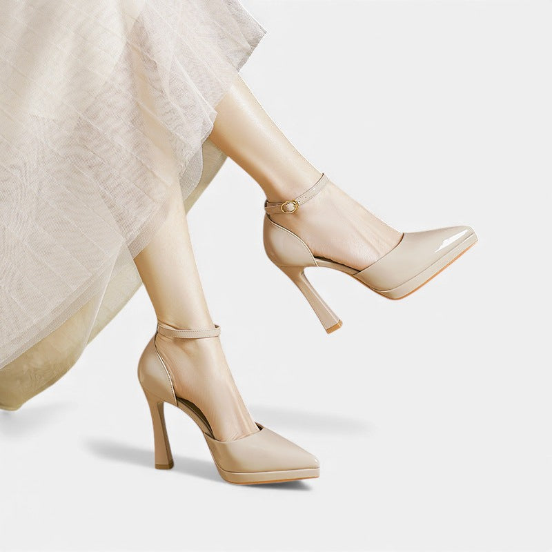 Evette Leather Stiletto Heels