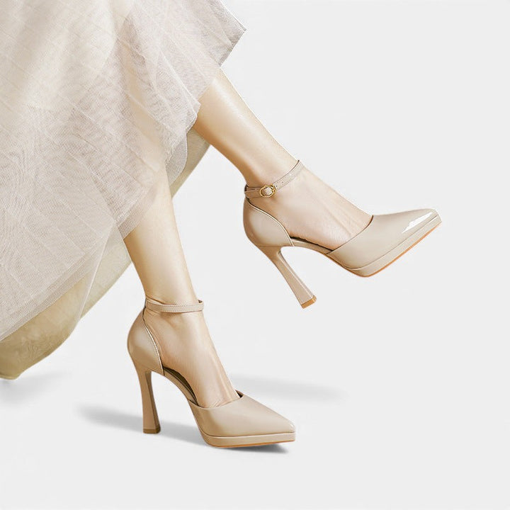 Evette Leather Stiletto Heels