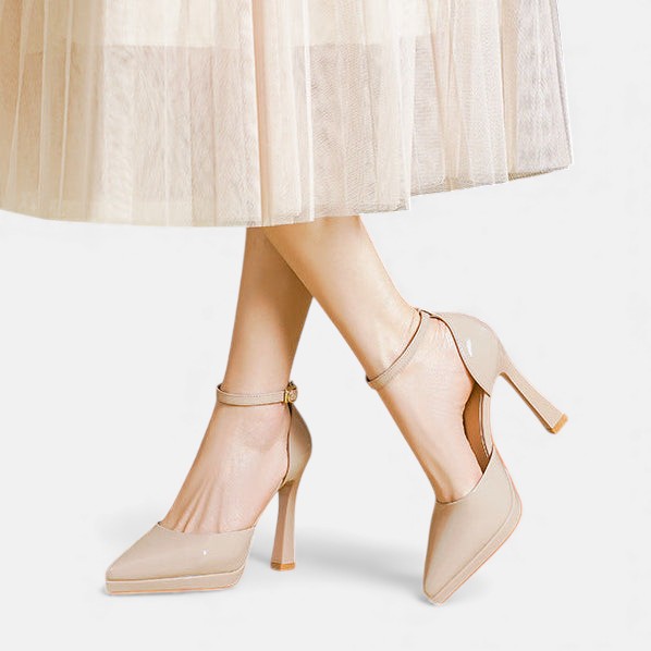 Evette Leather Stiletto Heels