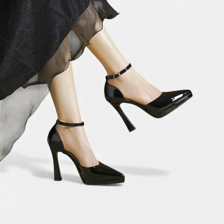 Evette Leather Stiletto Heels