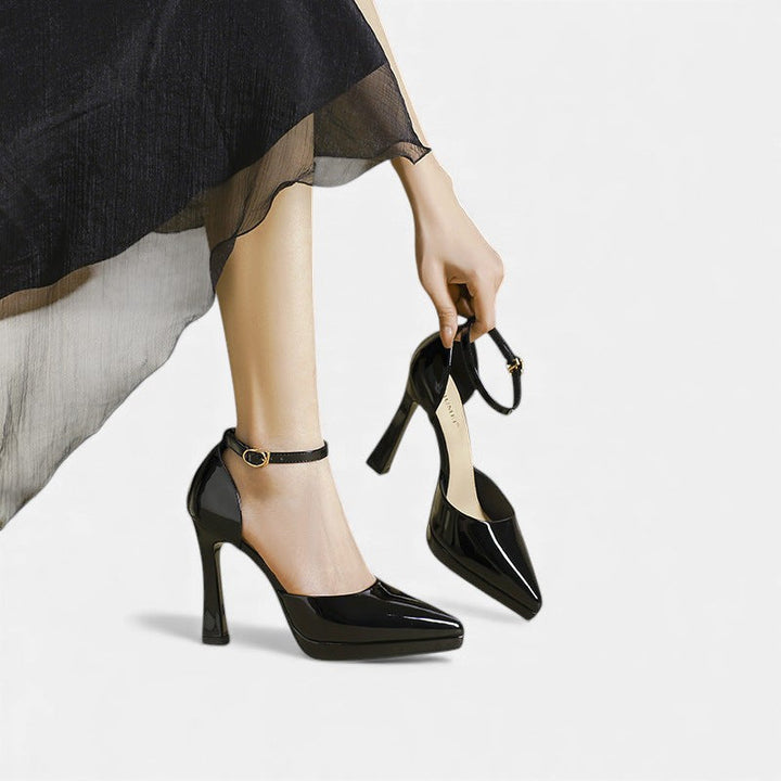 Evette Leather Stiletto Heels