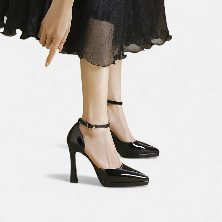 Evette Leather Stiletto Heels