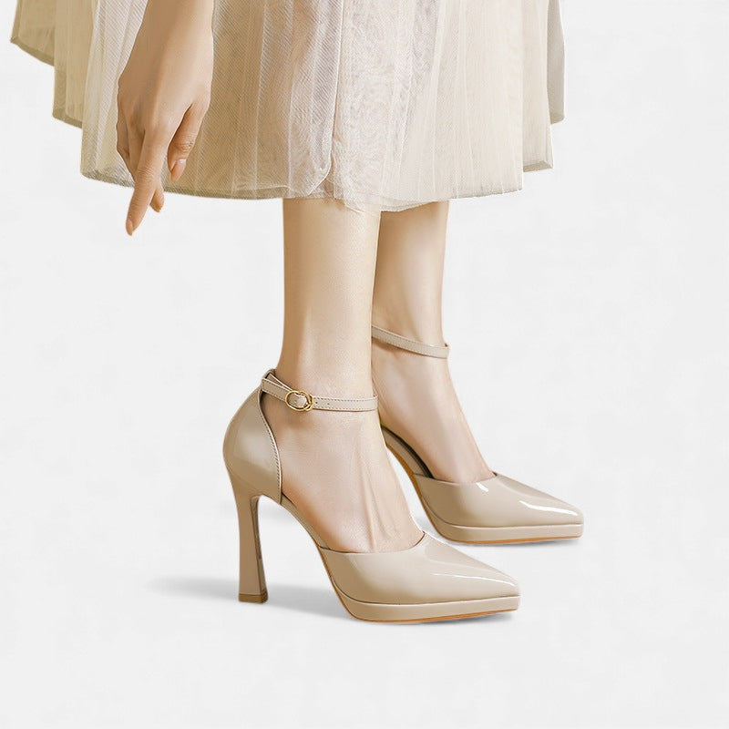 Evette Leather Stiletto Heels
