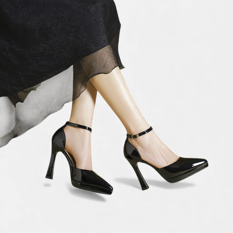 Evette Leather Stiletto Heels