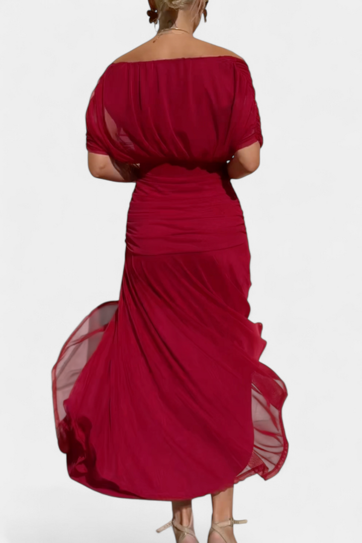 Elowen - Long floral dress with V-neck