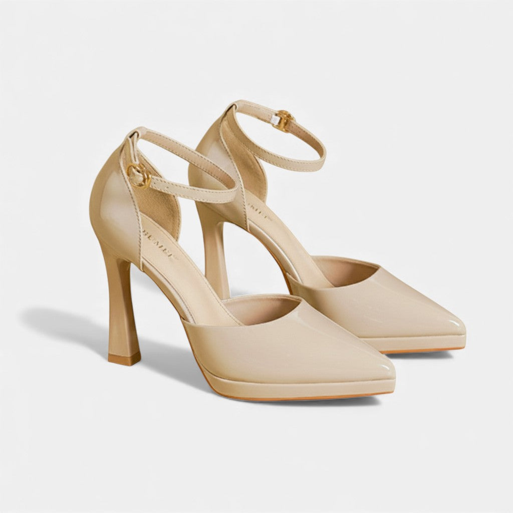 Evette Leather Stiletto Heels