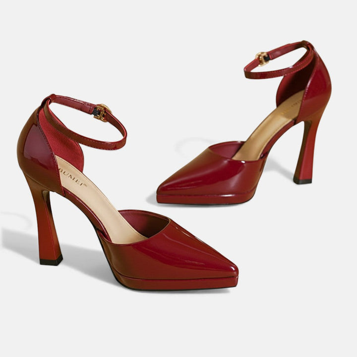 Evette Leather Stiletto Heels